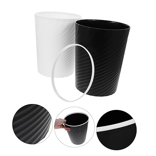 Alipis 2pcs Nordic Style Open Trash Can Small Household Wastebasket for Kitchen Bathroom Office Versatile Rubbish Bin and Easy to Use and Clean