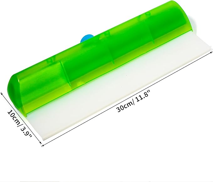 Forgrace Flexible Silicone Squeegee T-Bar Water Blade Microfiber Scrubber with Long Handle for Car Home Glass Professional Car Windshield Squeegee Window Cleaning Kit for Shower Glass Mirror Door Car