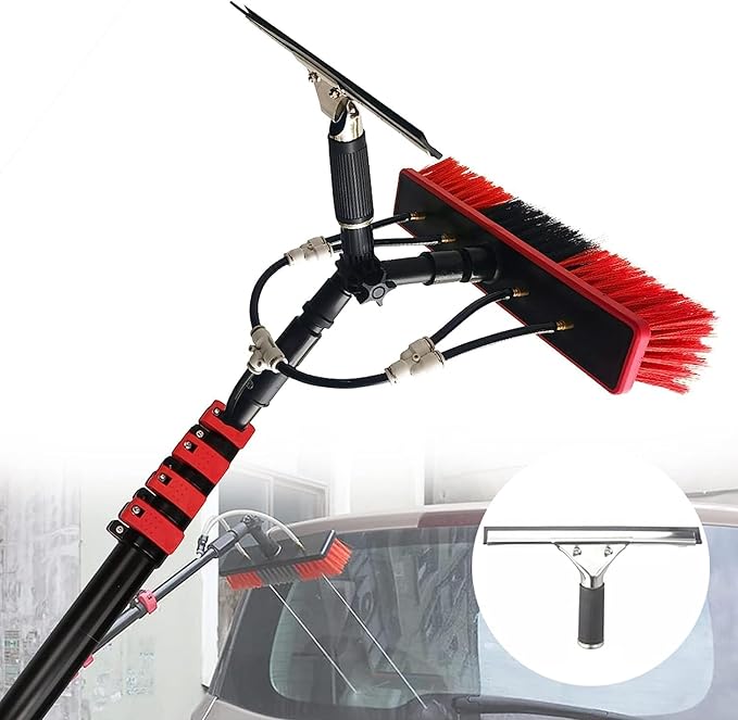 Telescopic window cleaner Water Fed Pole Kit Window cleaning kit Telescopic window cleaner water fed long rea window pole cleaning tool roof cleaning equipment solar cleaning kit