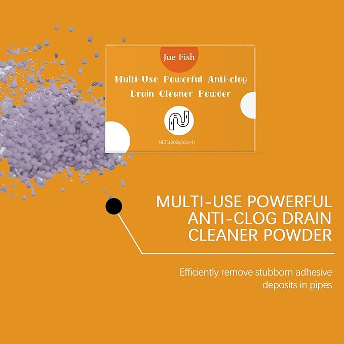 Drain Unclogging Cleaning Powder for Home Kitchen and Bathroom - Rapidly Dissolve Grease Hair &amp Blockages Easy-to-Use Formula(3PCS)