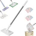 Cloth Changing Mini Mop Convenient &amp Efficient Retractable Cleaner with Cloth Changing Feature Suitable for Home Cleaning Floor Sweeping &amp Corner Cleaning (White)