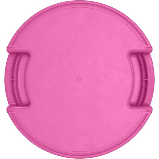 SPARTA Bronco 10 Gallon Trash Can Thick Polyethylene Bin NSF Certified Waste Container with Top Handles Bottom Handholds Reinforced Base and Stackable LLDPE 10 Gallon Pink (Pack of 6)