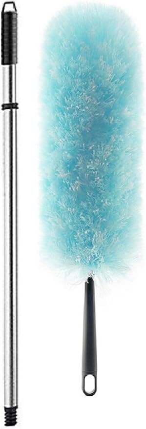 Fuller Brush 56040 Large Surface Duster with Handle – 52 for High-Reach Dusting – Reusable Dusting Tool for Blinds Ceiling Fans &amp Multi-Surface Dusting (Duster with Handle)
