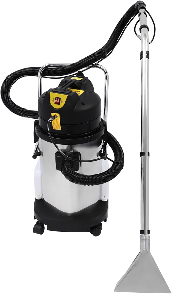 30L Protable Carpet Cleaner 3 in 1 Wet-cleaning Drying Machines 1000W Carpet Extractor Floor Deep Cleaner Carpet Cleaning Machine Stainless Steel Multi-Purpose Carpet Cleaner