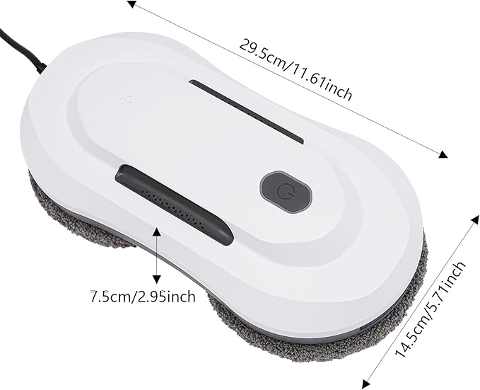 Window Cleaning Robot 2800Pa Suction Electric Glass Cleaner with Remote Control and Safety Rope Automatic Window Washer for Home Office
