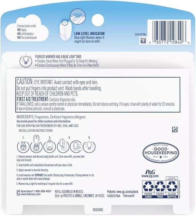 Febreze Kitchen Fade Defy Plug Air Freshener - Japanese Cherry Blossom - (2) of 0.87 fl oz Refills
