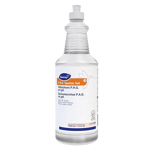 Diversey 913888 P.O.G Paint Oil and Grease Spotter Gel Professional Carpet Spot Remover Ready-to-Use Squeeze Bottle 32-Ounce