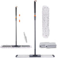 Dust Mop for Hardwood Floors 36 Commercial Industrial Cotton Floor Dust Mop with Extra 3 Mop Refill Pads 61 Inch Long Handle for Cleaning Office Garage Hardwood Warehouse Factory Mall Deck