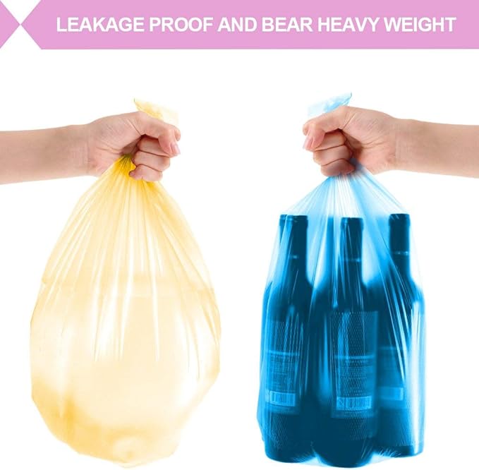 FORID Small Trash Bags - 2.6 Gallon 8 Galllon Wastebasket Liners - 300 Count in 10 Rolls 5 Color - Durable Garbage Bags for Office Home Bedroom Car - 10 Liters &amp 30 Liters