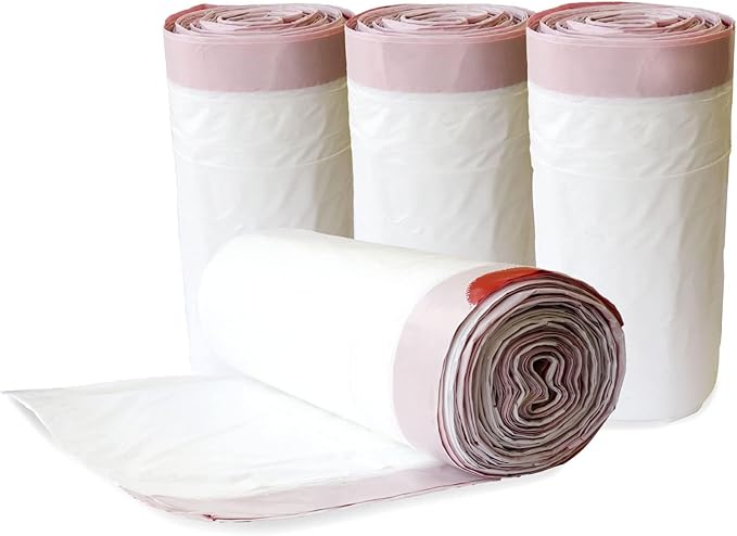 Compatible with Code H - 200 Count Durable Custom Fit Plastic Trash Bags w/Drawstring - 30-35 Liter/ 8-9 Gallon Trash Cans - Made in USA