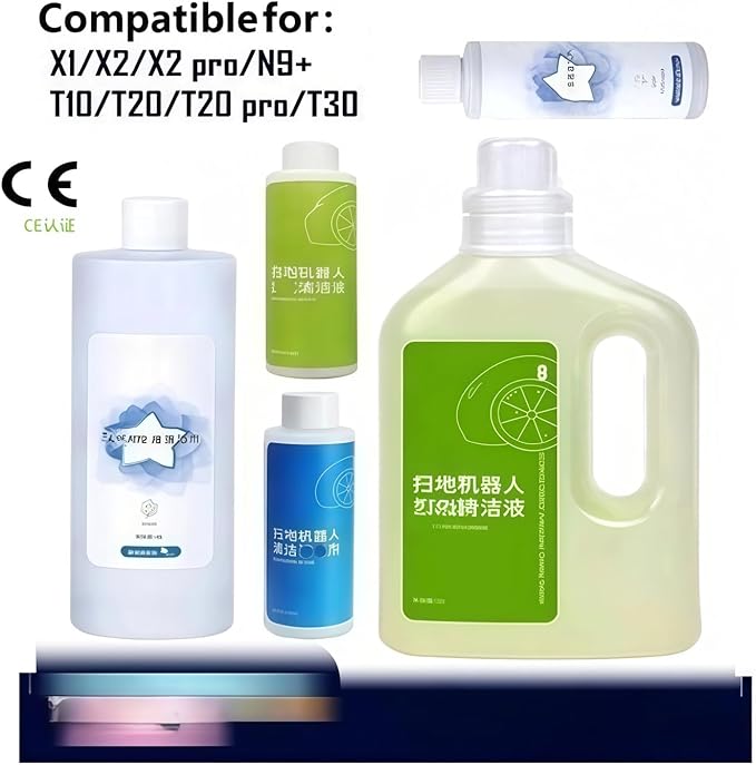 Cleaning Fluid. Compatible With ECOVACS Deebot Ozmo. Liquid T20 T30 N9＋T10 OMNI T10 TURBO X1 OMNI X1 TURBO Floor Cleaning Solution Liqui(110ml X5)
