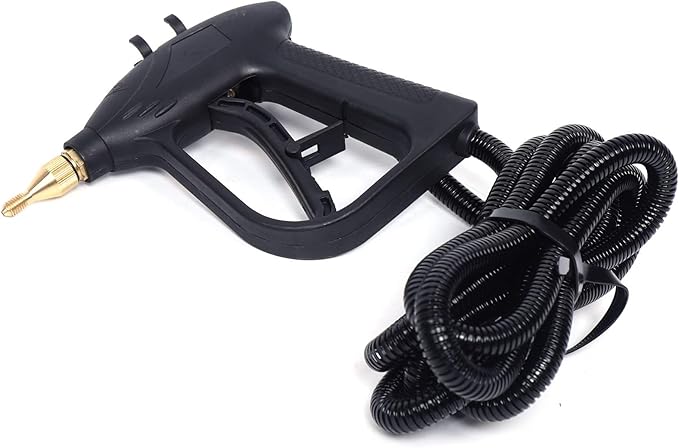 1600W Steam Machine Steam Cleaner High Temperature High Pressure Hand-held Portable Steam Cleaning Machine Automatic Mobile Cleaning Machine (BLACK Without Flashlight)