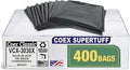 Aluf Plastics - COEX 3 Ply Garbage Bags 20-30 Gallon 1.5 Mil (eq) 30x36 Black 400 Count