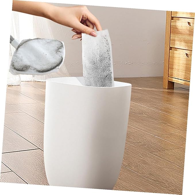 Retractable Handle Dust Mop with White Triangle Microfiber Pad No Wash Electrostatic Dust Removal Mop for Household Floor Cleaning Suitable for Hardwood and Tile Floors
