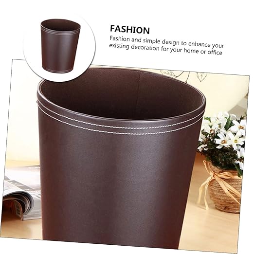 ABOOFAN 1Pc Round Waste Basket Trash Can for Office Living Room Stylish Garbage Recycling Container Practical Waste Storage