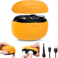 Electric Nail Clipper 2 in 1 Nail Care Tool with Filing Function Safe &amp Gentle Nail Trimmer with LED Light Quiet and Effortless Rechargeable for Adults &amp Seniors (Yellow)