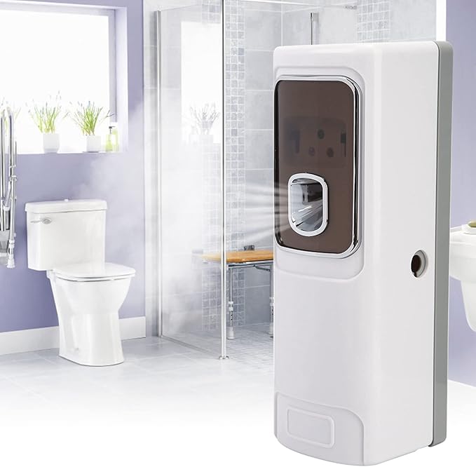 Automatic Remote Control Aerosol Spray Dispenser 300ML Indoor Perfume Fragrance Air Freshener with Spraying Record Warning Indicator 3 Service Modes Infrared Remote