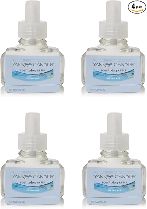 Yankee Candle Ocean Air Electric Home Fragrance Scent Plug Refill (Pack of 4)