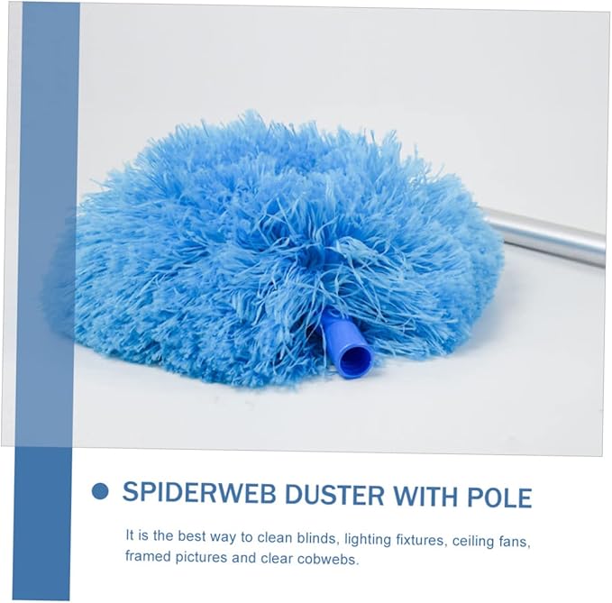 Extendable Duster Handle for High Ceilings Ceiling Fan Cleaning Cobweb Removal Flexible Microfiber -Saving Storage for