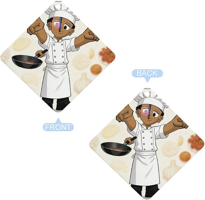 5PCS Car Air Freshener Hanging Personalized Double Sided Young Chef Car Fresheners Long Lasting New Cars Scents Cute Automotive Freshies for Closets Drawers (tea)