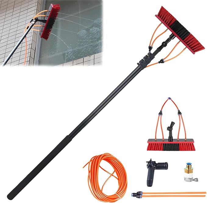 Telescopic Window CleanerWater fed Window Cleaning PoleSolar Panel kit Window Cleaner ToolRoof Cleaning Equipment and Cleaning photovoltaic