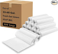 Karat Trash Bags [55-60 Gal - 200 pc] | 17 Microns | Clear High Density Garbage Can Liners | 38 x 60