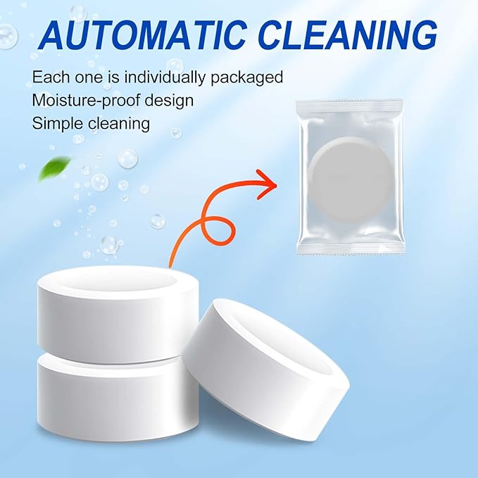 Automatic Toilet Bowl Cleaner TabletsBleach Descale&ampDeodorize-Tank Drop-In Tablets for Stain&ampLimescale Removal Fresh Scent Septic-Safe Compatible with effective Works with Toilets-easy to