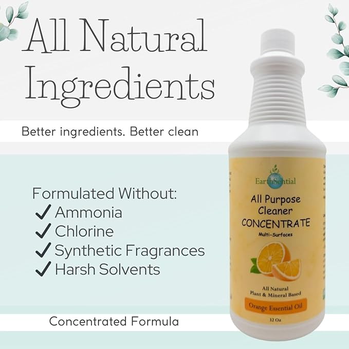 Plant-Based All-Purpose Cleaner Concentrate 32 fl oz (Makes 64 Bottles) (Orange)