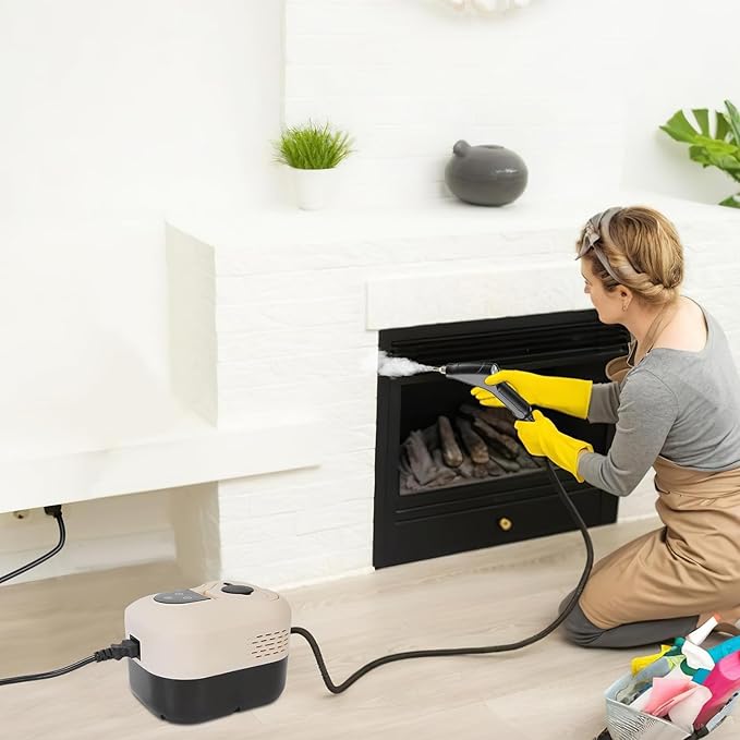 Handheld Steam Cleaner 1500W High Temp &amp Pressure Fast Heat 6 Adjustable Steam Levels 1200ML Large Tank Dual Control with Digital Display 11-in-1 Cleaning Kit for Home Kitchen Car Floors