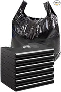 100 Counts Ultra Strong 8-10 Gallon Black Trash Bags 2 Mils Multi-Use Bin Liners Food Scrap Waste Tall Kitchen Garbage Bags for Home Office Kitchen (8-10Gallon)