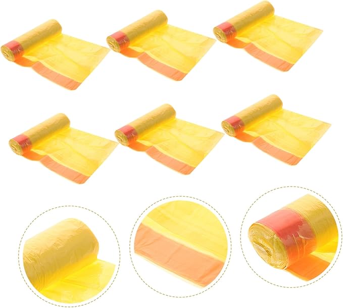 10 Packs Disposable Drawstring Trash Bags Each Sturdy Plastic Waste Container Bags with Handles Heavy-duty Rubbish Liners for Kitchen Bathroom Home Use Total