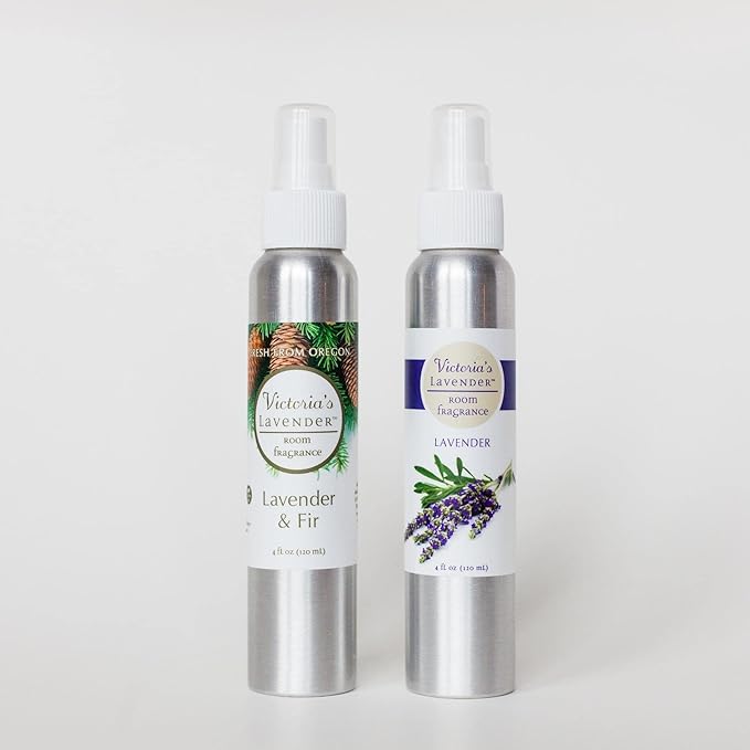 Victoria's Lavender Room Fragrance Spray - Natural Air Freshener &amp Odor Eliminator Essential Oil Scent for Home &amp Bathroom Aromatherapy Relaxation Ideal Holiday Gift Lavender &amp Fir - 2