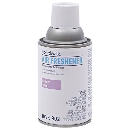 Boardwalk Metered Air Freshener Refill 12-Pack 7 oz Aerosol Spray Powder Mist Scent Fits Most Standard Dispensers Lasts For 30 Days
