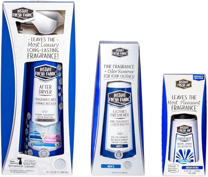 COLLEGE LIFE FRESHNESS TRIO – FOR HIM (1 Priventi Urban Rebel 1 Clothes Freshener Men’s 1 After Dryer)