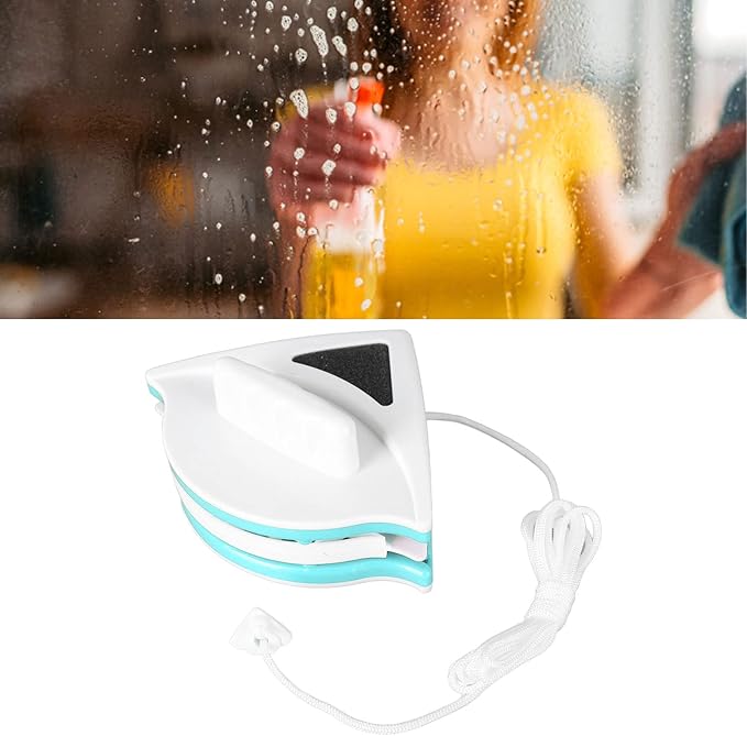 Window Double Side Wiper Plastic Ergonomic Handle Magnetic Glass Cleaning Wiper for High Rise Residential (5-12mm)