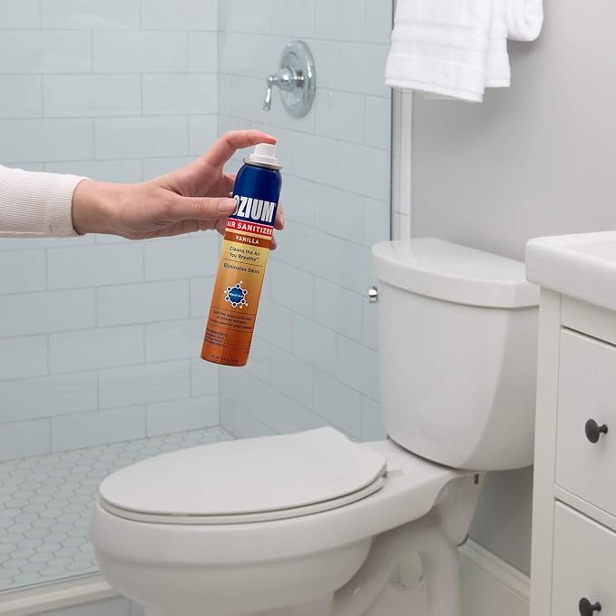 Ozium Air Sanitizer &amp Odor Eliminator 3 Pack (8 Oz.) + Ozium Odor Eliminating Gel 4 Pack (4.5 Oz.) Outdoor Essence