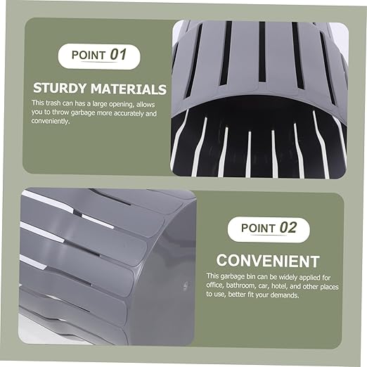 Thick Hollow-Out Small Trash Can Home Wastebasket Bin Material Office Bedroom Rubbish Bucket for Kitchen Living