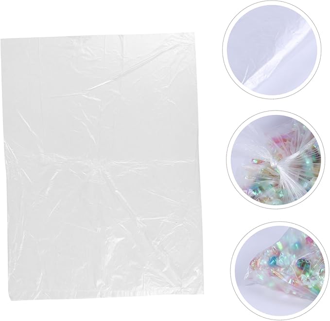 200pcs Pe Flat Pockets Large Capacity Trash Bags Plastic Garbage Bags Heavy Duty Flat Pe Disposable Rubbish