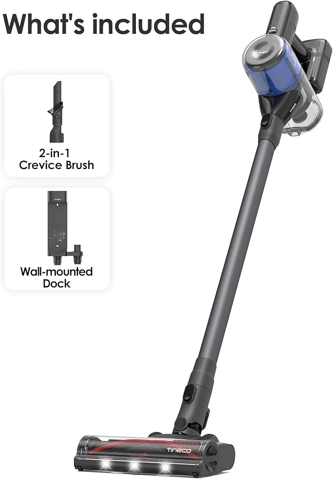 Tineco Pure ONE S30 Cordless Vacuum Cleaner 150AW Powerful Suction Zero Tangle Brush Up to 65min Runtime Stick Vacuum Cleaner for Pet Hair Carpet &amp Hard Floor
