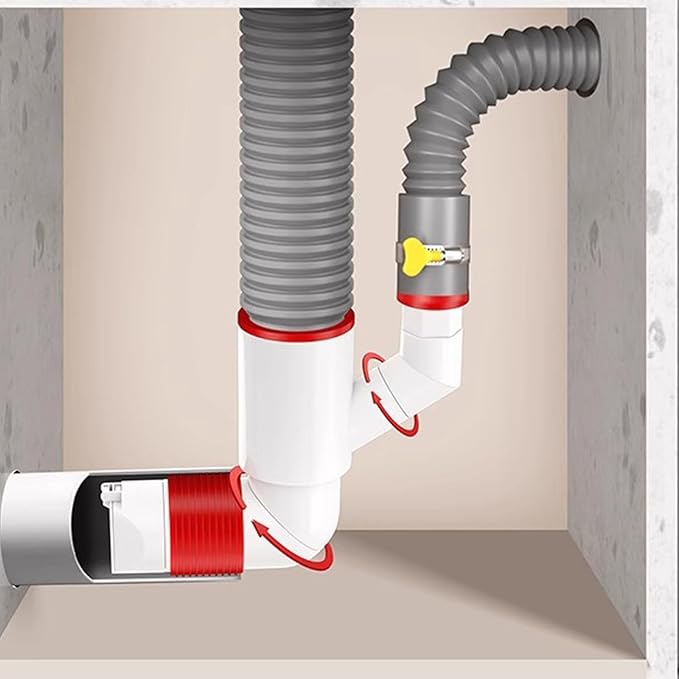 Multipurpose Odor Rotating Drain Connectors For Kitchens Supplies And Bathrooms With Easy Installation