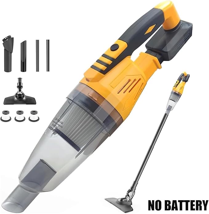 2 In 1 Cordless Stick Vacuum Cleaner | Compatible With DeWALT 20v/18v Battery | Lightweight 2-Mode Powerful Suction Versatile | Home &amp Workshop Cleaning Tool