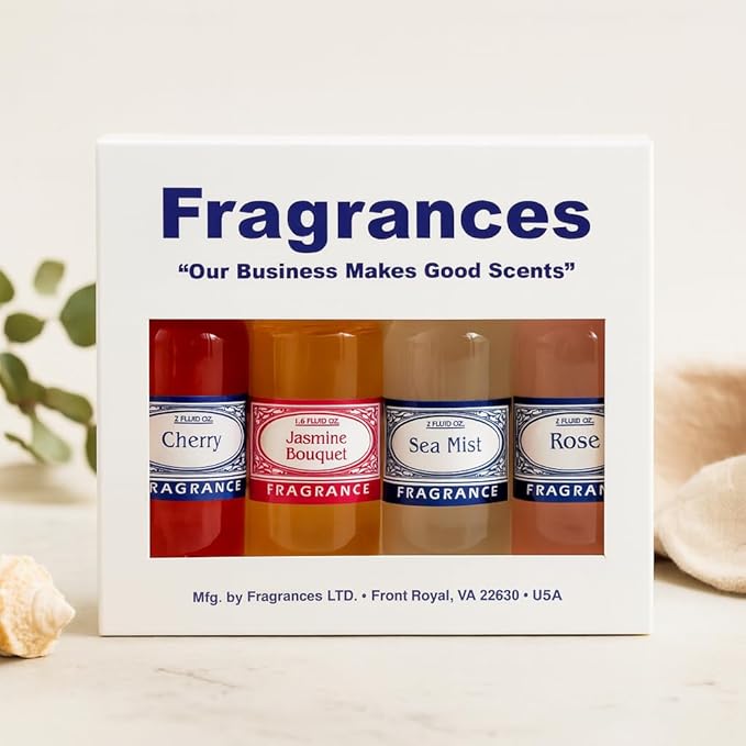 Rainbow RainMate Sirena Hyla Compatible Vacuum Fragrances – Assorted Fragrance 4-Pack For Water-Based Vacuums (Coastal Bloom - Cherry Jasmine Bouquet Sea Mist Rose)