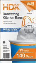 HDX 13 Gal. Flexpro Kitchen Bag with Fresh Scent (140-Count)