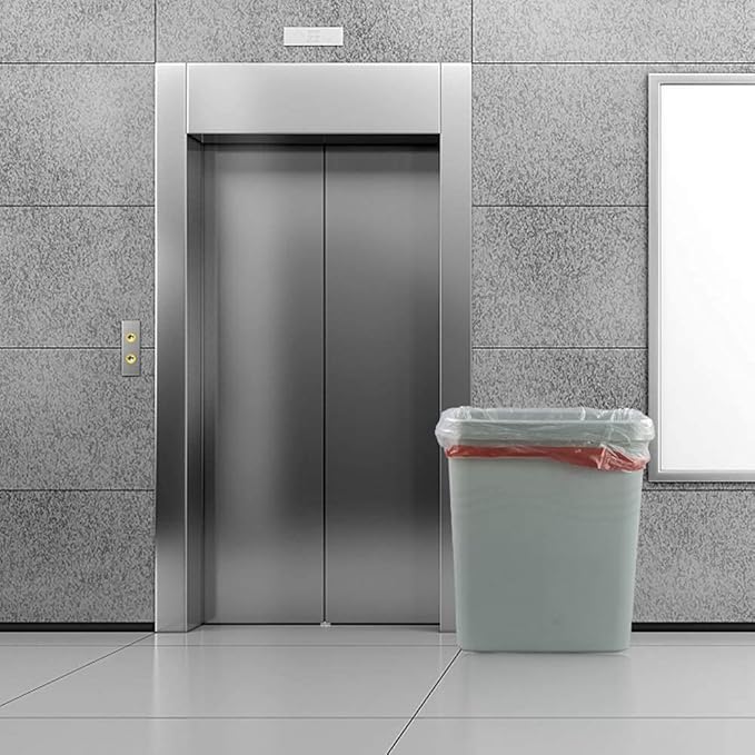 8 Gallon Plastic Garbage Bags Clear Kitchen Drawstring Trash Bags 110 Counts