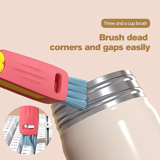 3-in-1 Silicone Lid Cleaning Brushes - Multifunctional Insulation Bottle &amp Tiny Cup Cleaner - Essential Kitchen Tool for Effective Home Cleaning