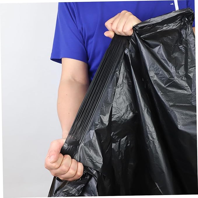 50pcs Large Garbage Bags 80x100cm Heavy Duty Contractor Trash Bags for 100l Trash Cans Outdoor Sanitation Commercial and Residential Use