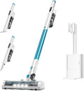 Cordless Stick Vacuum Cleaner with Auto Empty System Self-Charging Base Powerful Suction for Pet Hair on Carpet &amp Hardfloor Lightweight Anti-Tangled Handheld Vacuum HEPA Filtration Blue
