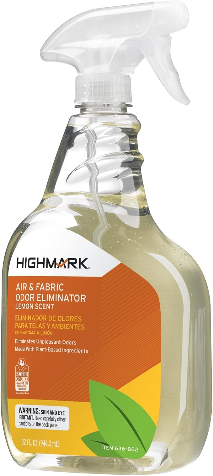 Highmark® Air &amp Fabric Odor Eliminator Lemon Scent 32 Oz Case Of 12
