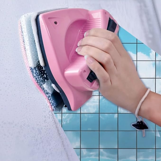Magnetic Window Cleaner Double Side Magnetic Window Cleaner 8-Files Adjustable Glass Wiper Glider Washing Brush Thickness 10-34Mm
