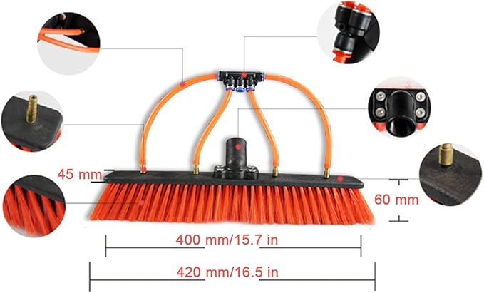 Solar Panel Window Cleaning Kit Outdoor Window Glass Cleaner Photovoltaic Panel Cleaning System with Extension Water Fed Pole3.6M/12FT